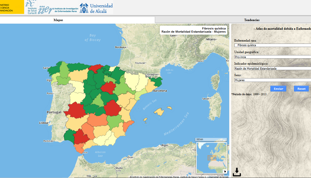 MAPA INTERACTIVO: presentan un Atlas de la Mortalidad de las EERR en España